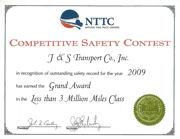 NTTC-Safety-Award-062410